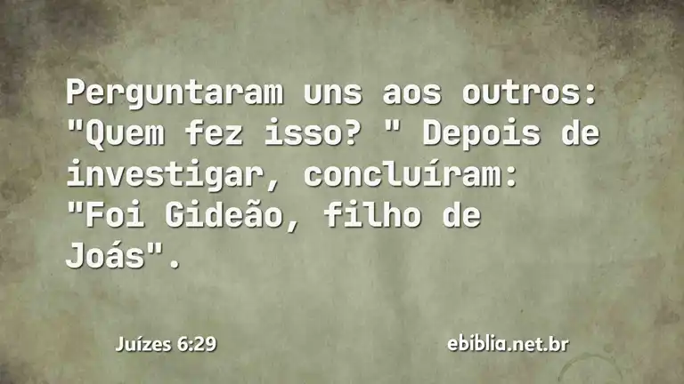 Juízes 6:29