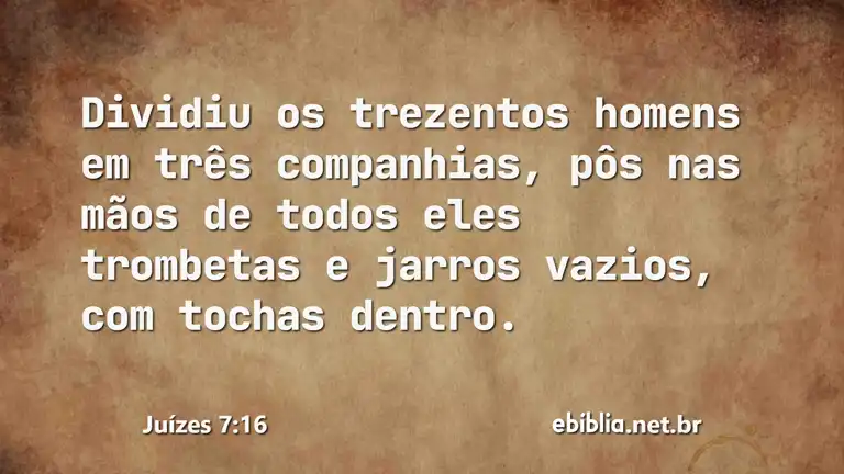 Juízes 7:16