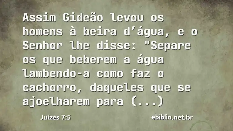 Juízes 7:5