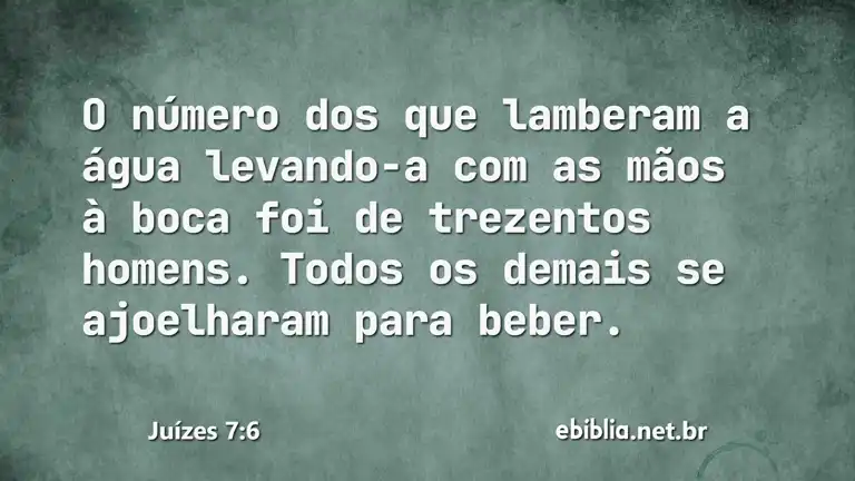 Juízes 7:6