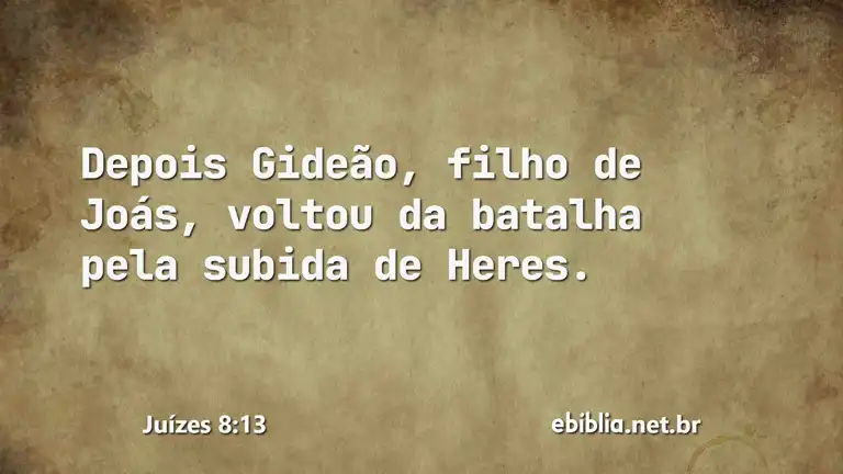 Juízes 8:13