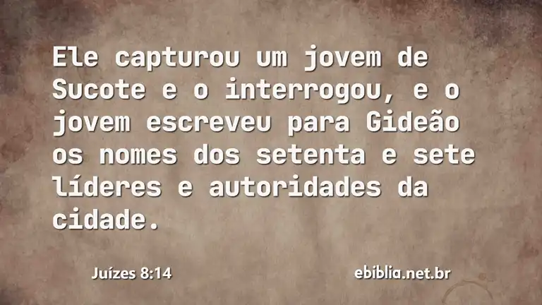 Juízes 8:14