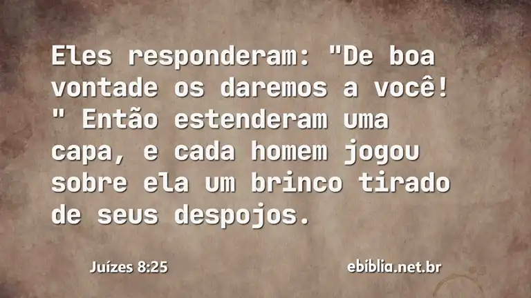 Juízes 8:25