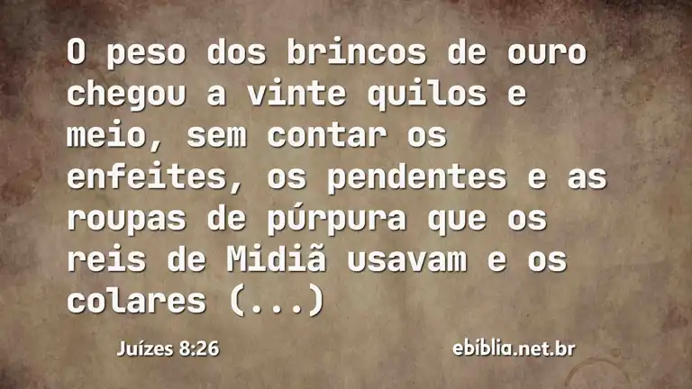 Juízes 8:26