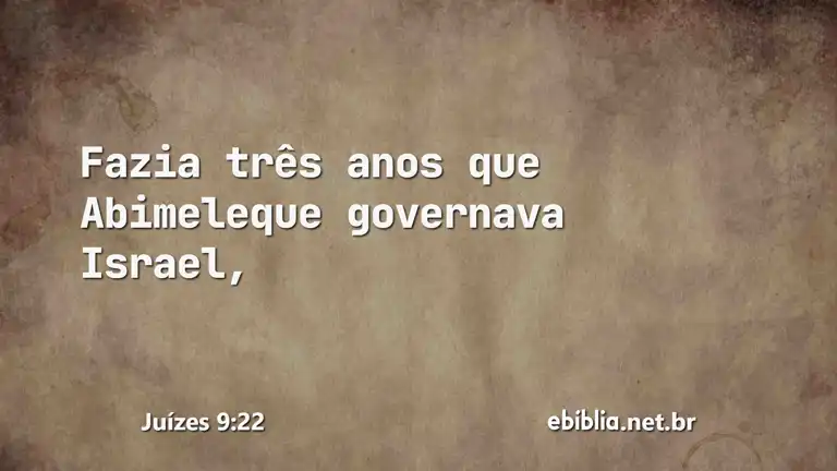 Juízes 9:22