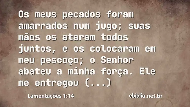 Lamentações 1:14