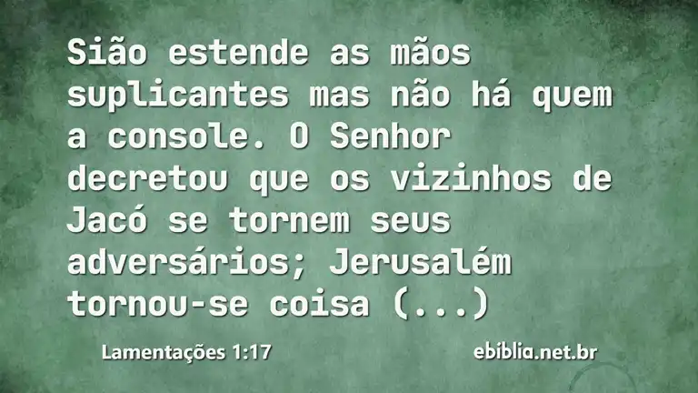 Lamentações 1:17