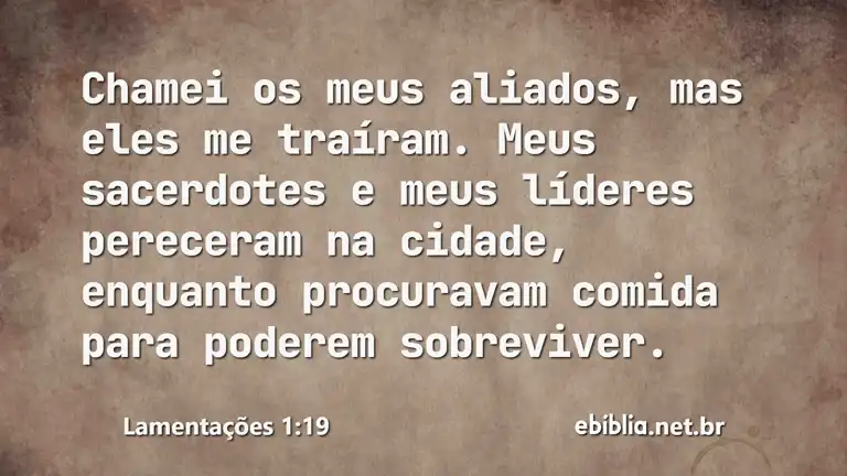 Lamentações 1:19