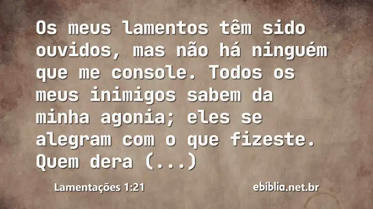 Lamentações 1:21