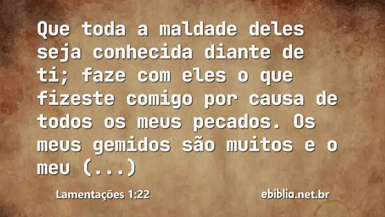 Lamentações 1:22