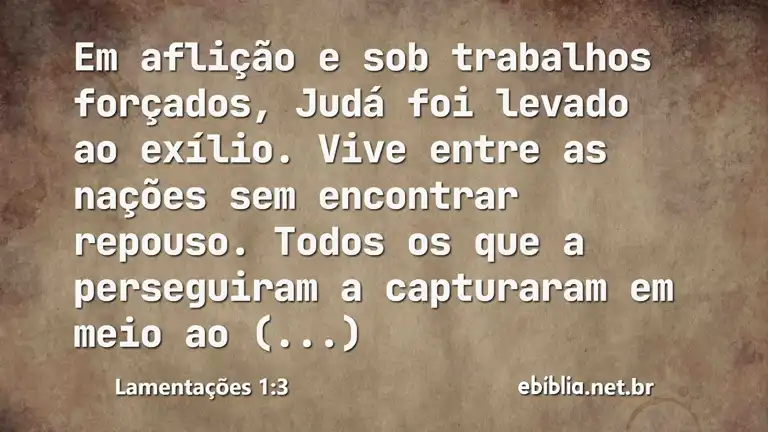 Lamentações 1:3