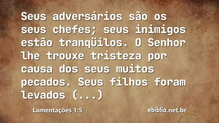 Lamentações 1:5