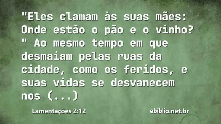 Lamentações 2:12