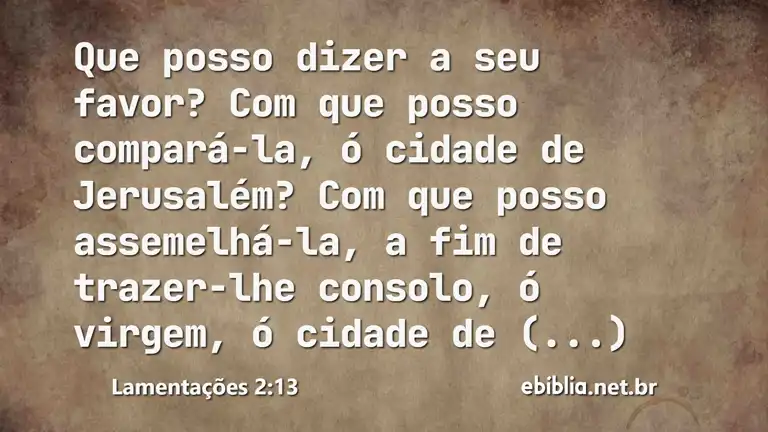 Lamentações 2:13