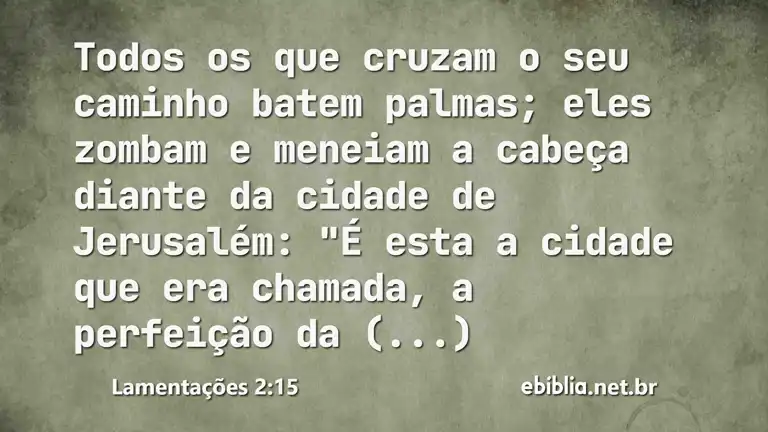 Lamentações 2:15