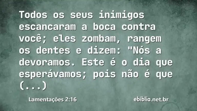 Lamentações 2:16