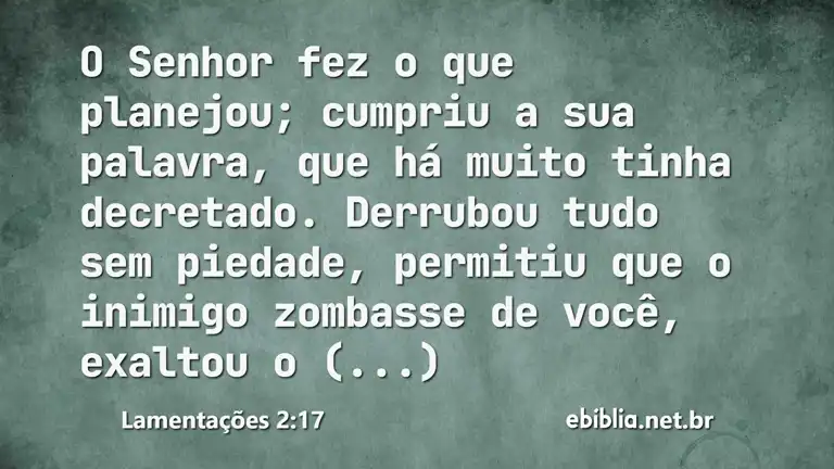 Lamentações 2:17