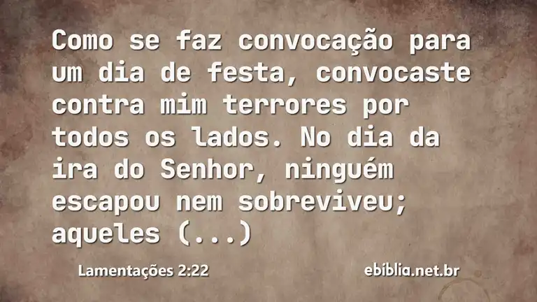 Lamentações 2:22