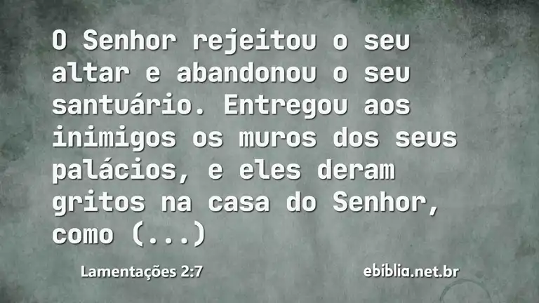 Lamentações 2:7