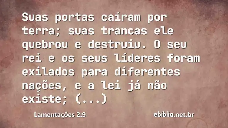 Lamentações 2:9