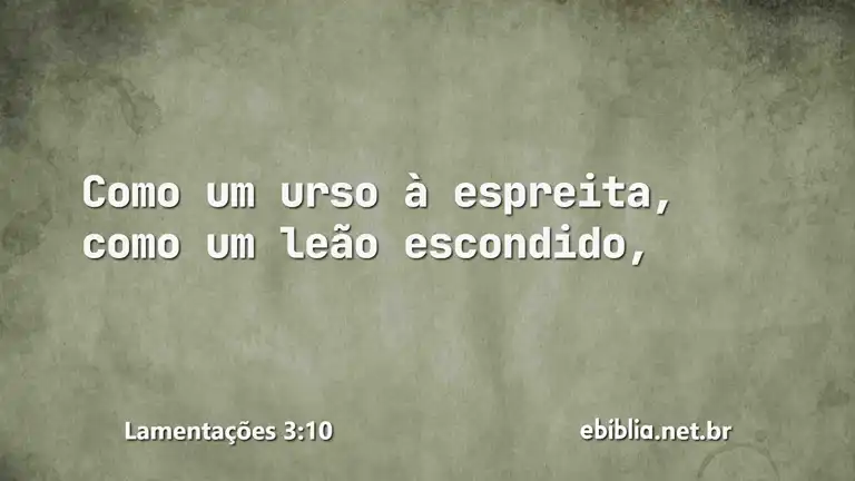 Lamentações 3:10