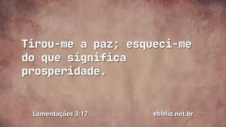 Lamentações 3:17