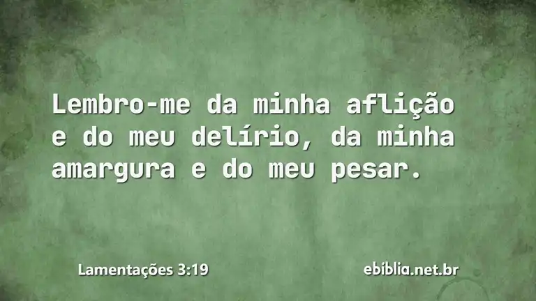 Lamentações 3:19