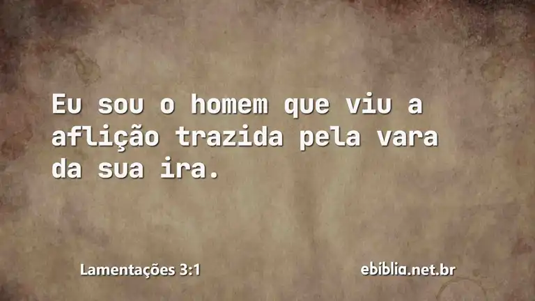 Lamentações 3:1