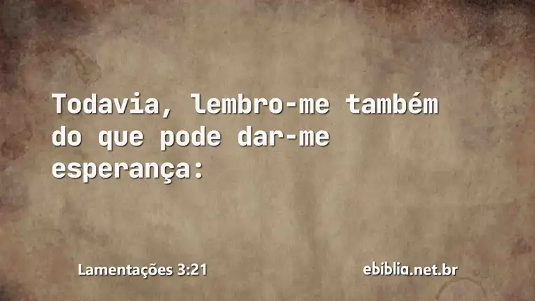 Lamentações 3:21