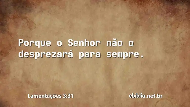 Lamentações 3:31