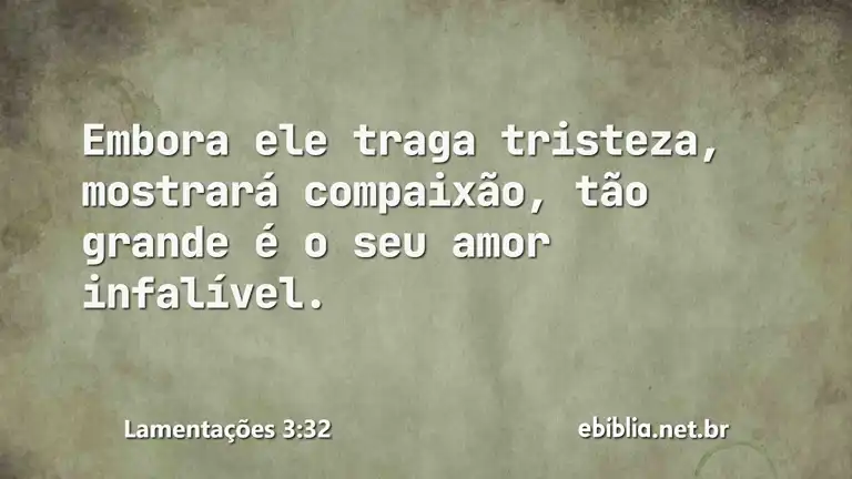 Lamentações 3:32