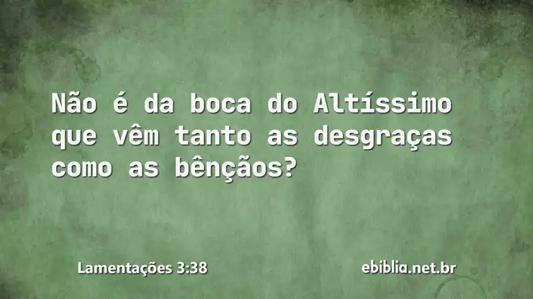 Lamentações 3:38