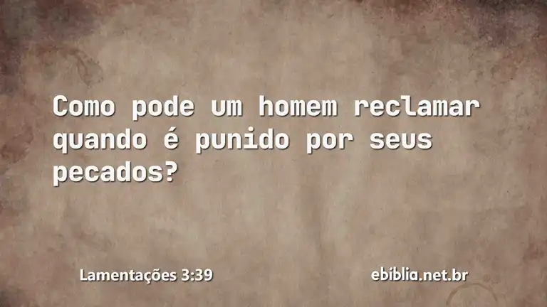 Lamentações 3:39