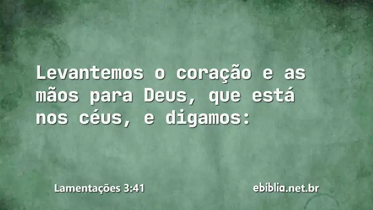 Lamentações 3:41