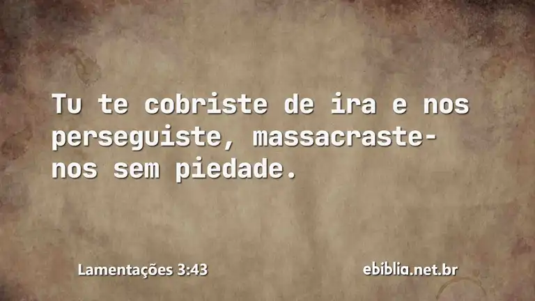 Lamentações 3:43