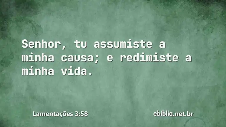 Lamentações 3:58