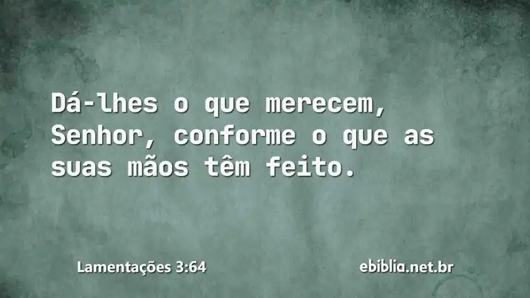 Lamentações 3:64