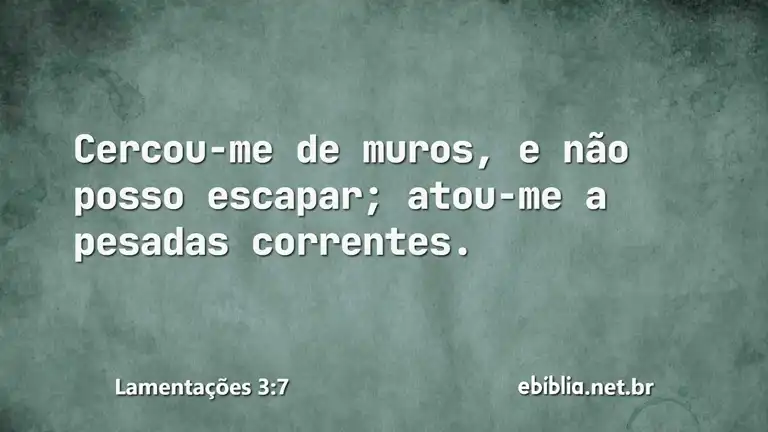 Lamentações 3:7