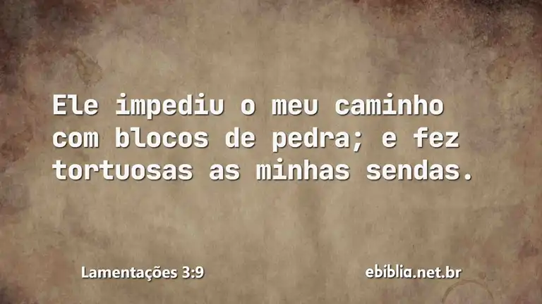 Lamentações 3:9