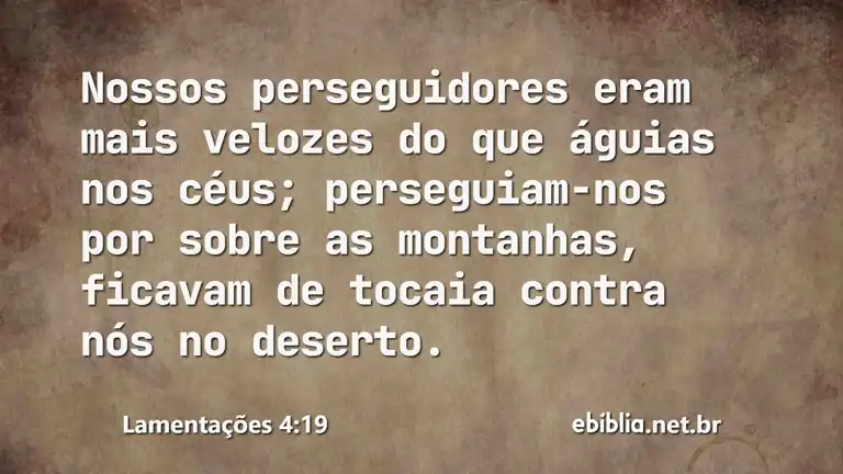 Lamentações 4:19