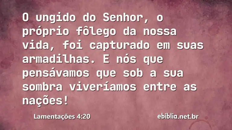 Lamentações 4:20