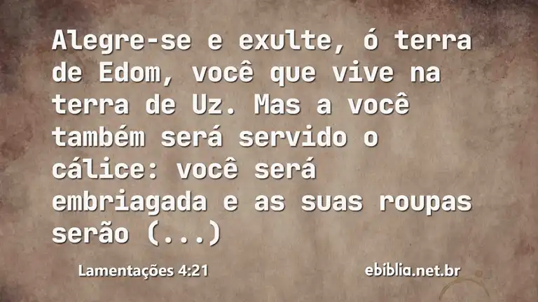 Lamentações 4:21