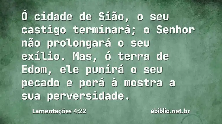 Lamentações 4:22