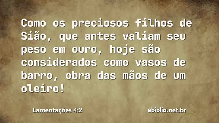 Lamentações 4:2