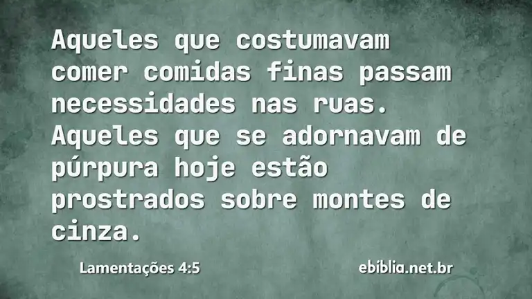 Lamentações 4:5