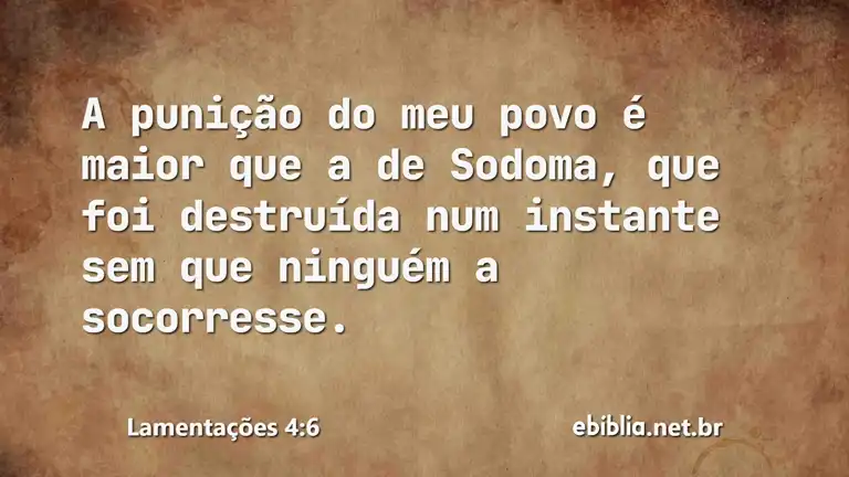 Lamentações 4:6