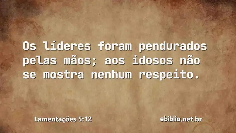 Lamentações 5:12