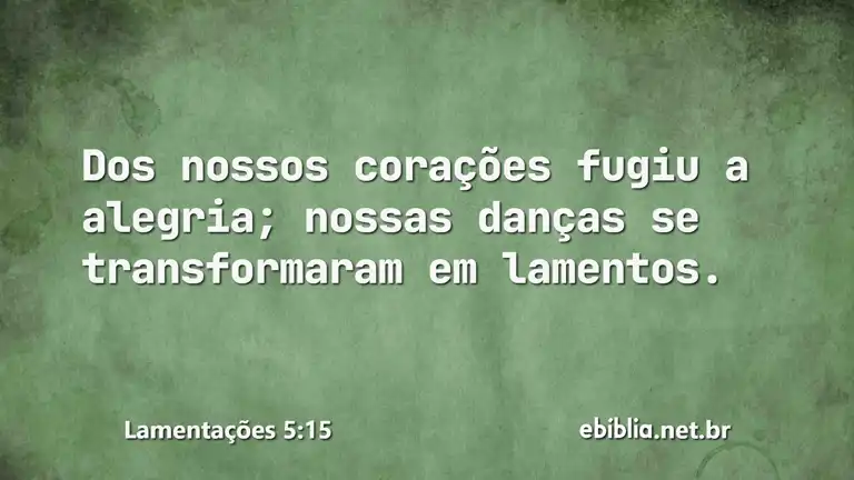 Lamentações 5:15