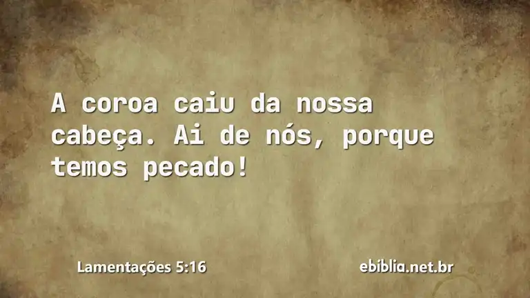 Lamentações 5:16