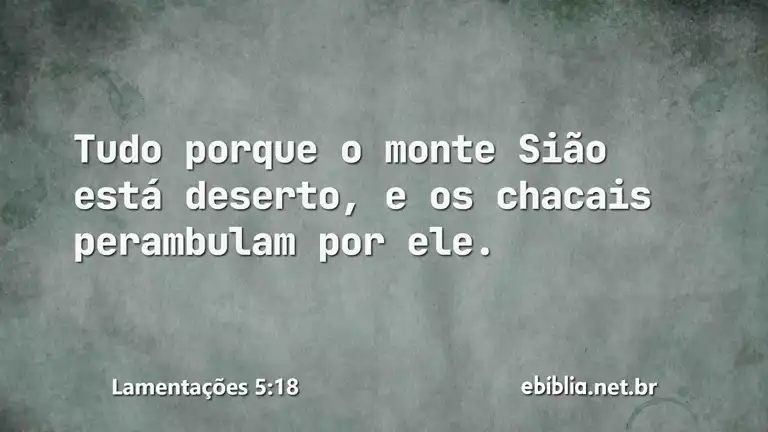 Lamentações 5:18